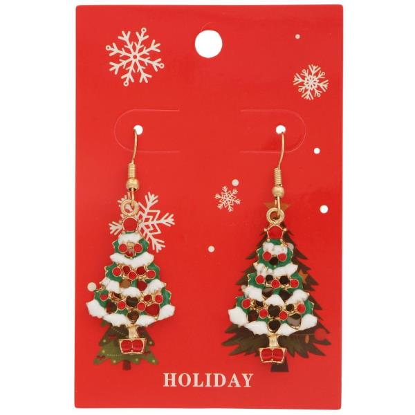 CHRISTMAS TREE DANGLE EARRING