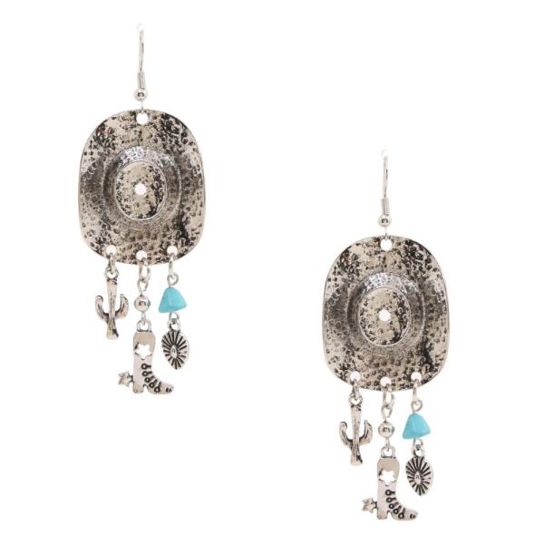WESTERN CHARM METAL DANGLE EARRING