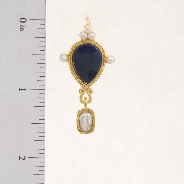 TEARDROP STONE DAINTY PEARL BEAD DANGLE EARRING