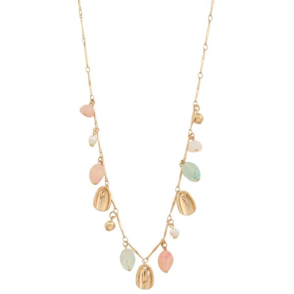 METAL MIXED BEAD NECKLACE