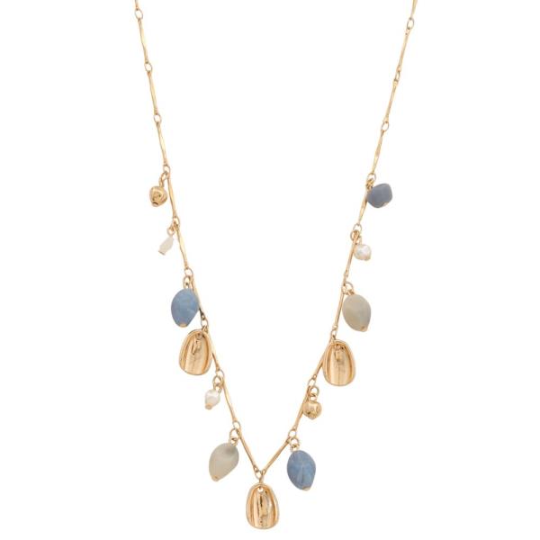 METAL MIXED BEAD NECKLACE