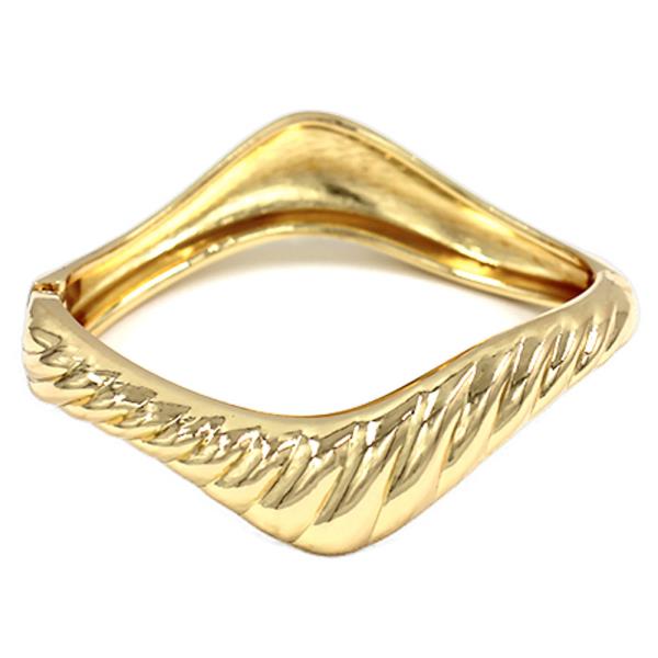 SQUARE METAL HINGED BANGLE BRACELET