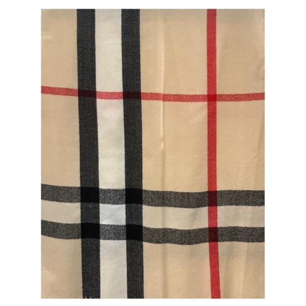 PLAID PATTERN OBLONG SCARF