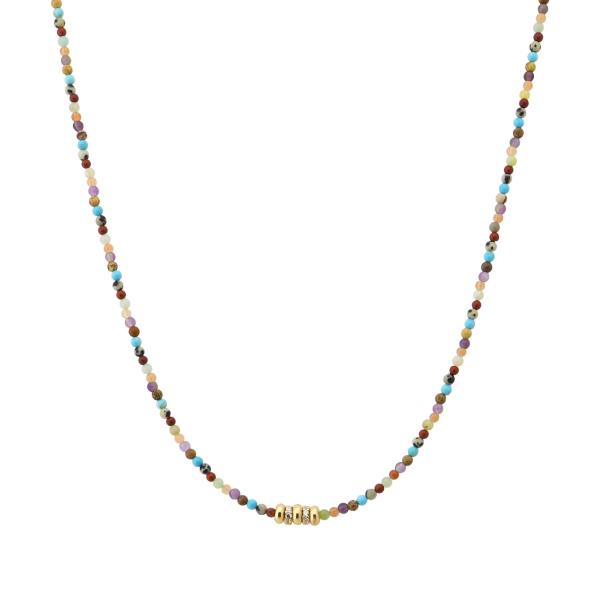 MULTI BEADED ACCENT NECKLACE