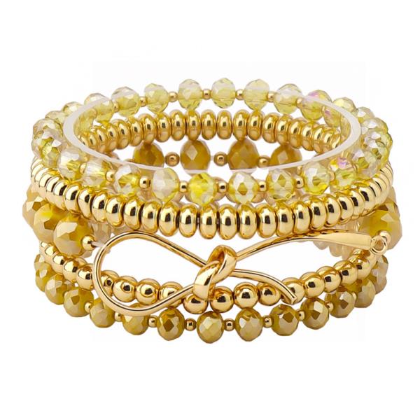 MULTIROW MIXED BEADED BRACELET