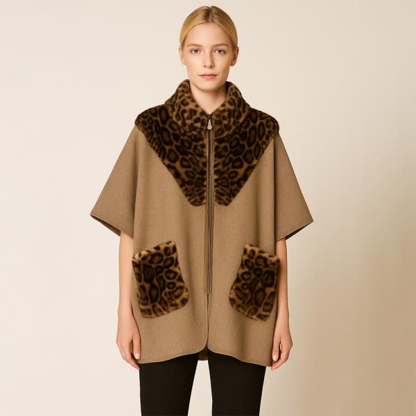 LEOPARD FUR KIMONO