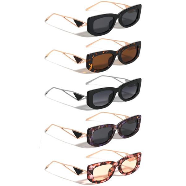 TRIANGULAR ACCENT FASHION WIDE BUTTEFLY SUNGLASSES 1DZ