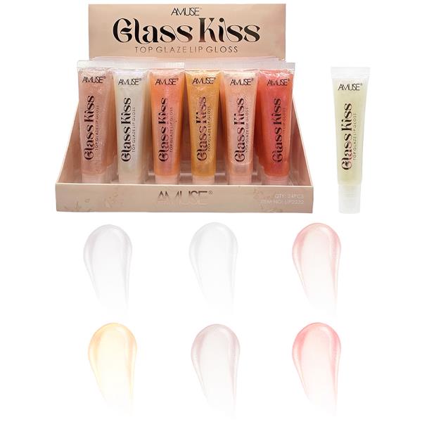 AMUSE GLASS KISS TOP GLAZE LIP GLOSS (24 UNITS)