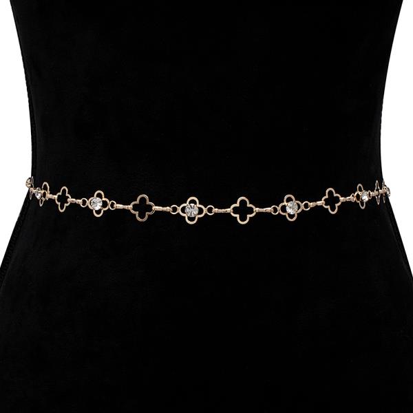 CRYSTAL METAL SHAPED LINK HOOK BELT