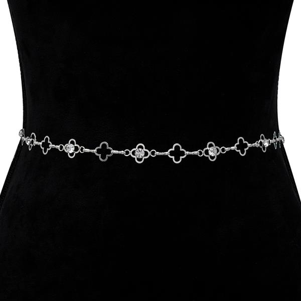 CRYSTAL METAL SHAPED LINK HOOK BELT