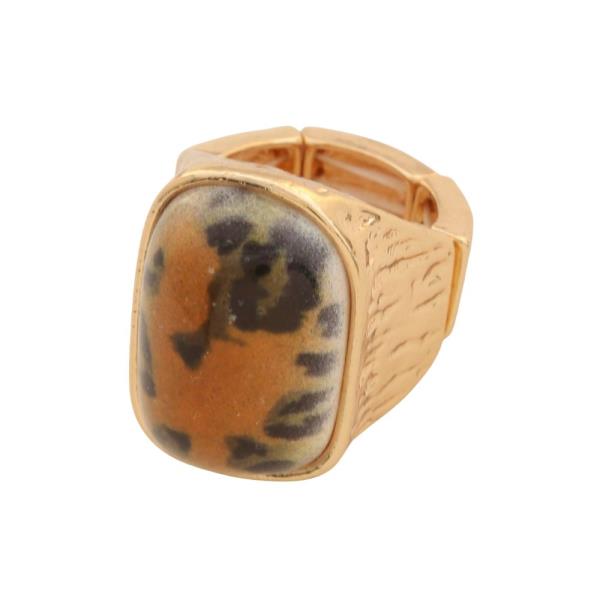 ANIMAL PRINT METAL RING