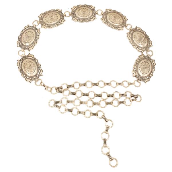 WESTERN FLOWER CONCHO BELT