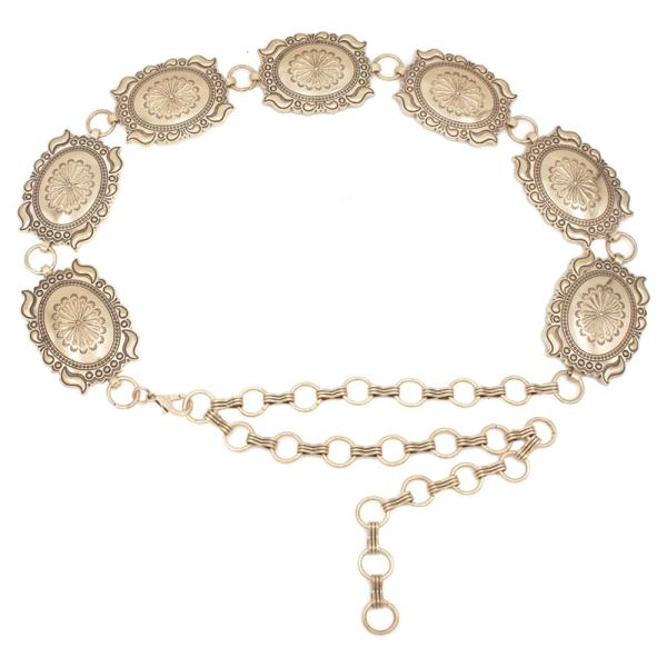 WESTERN FLOWER CONCHO BELT