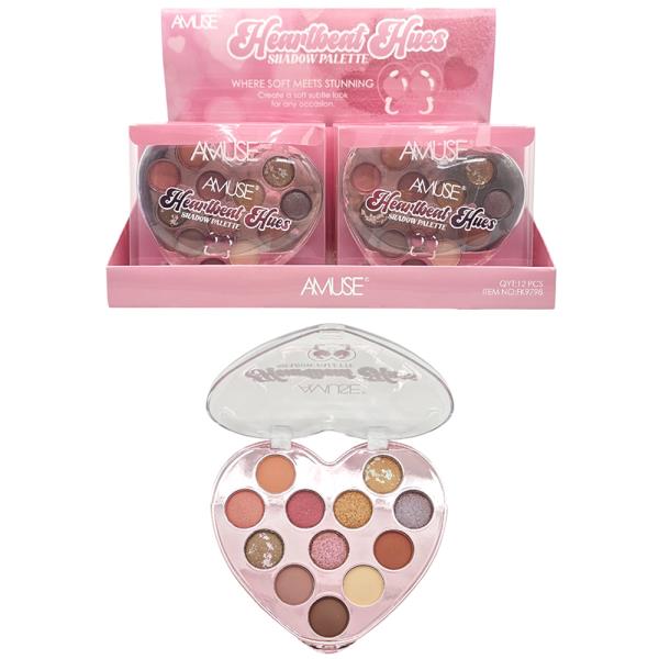 AMUSE HEARTBEAT HUES SHADOW PALETTE (12 UNITS)