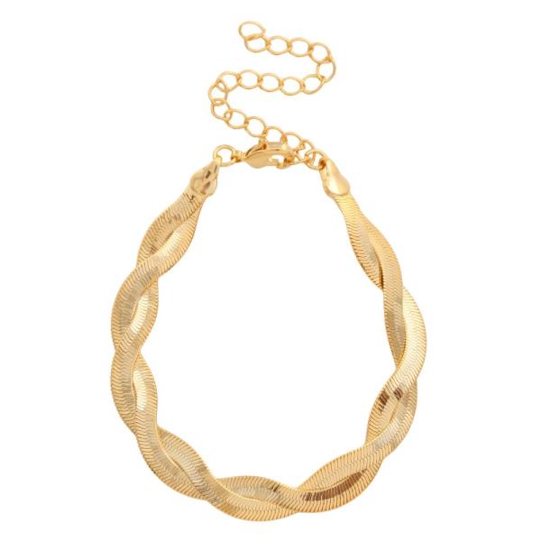 SODAJO TWISTED LINK GOLD DIPPED BRACELET