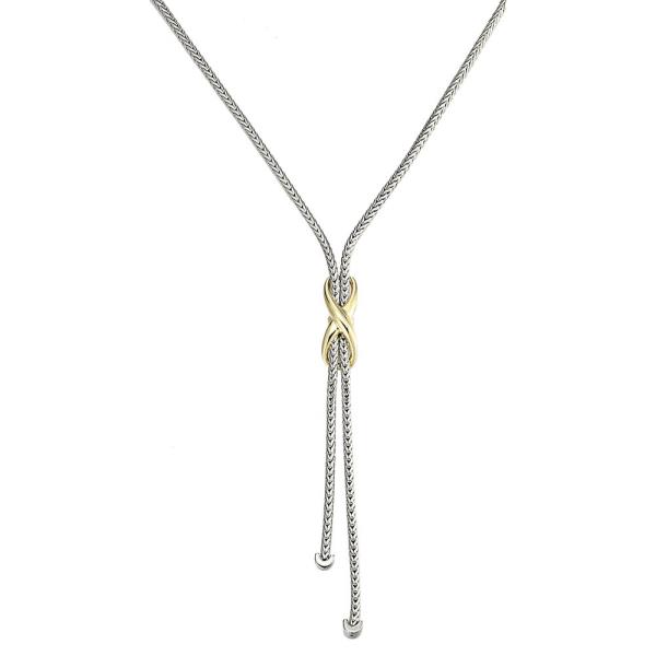 TWO TONE X NECKLACE