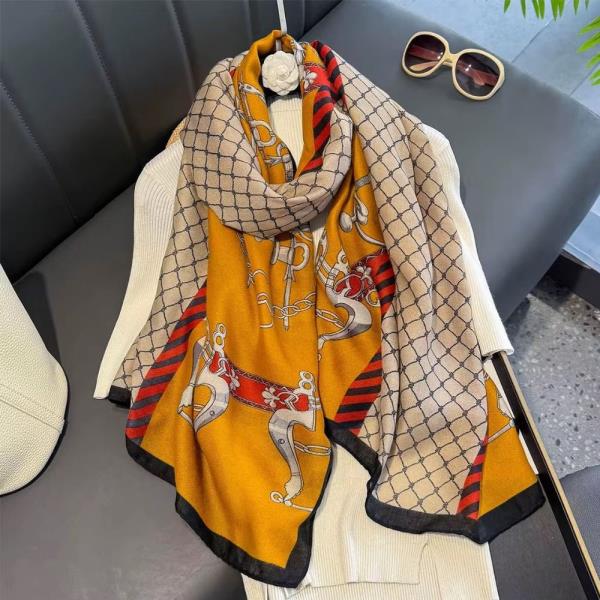 MULTI PATTERN SILKY OBLONG SCARF