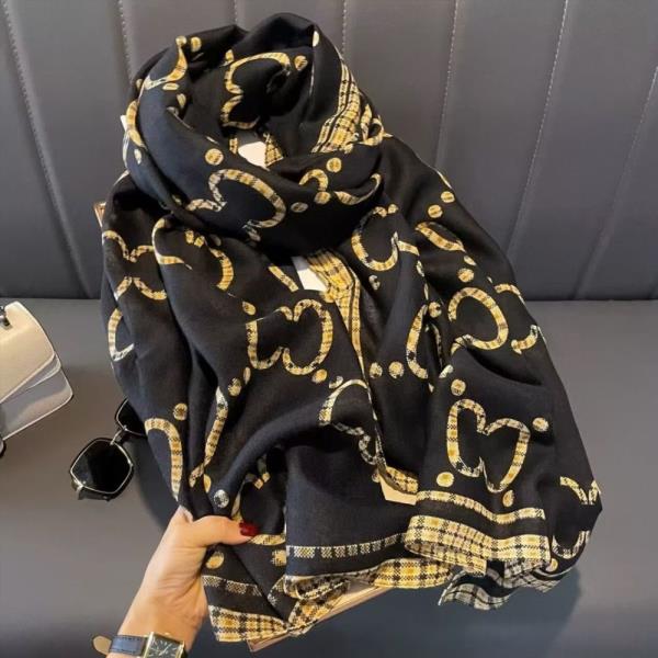 MULTI PATTERN PATTERN SILKY OBLONG SCARF