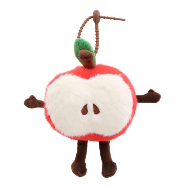 CUTE APPLE CHARACTER PLUSH BAG CHARM KEYCHAIN