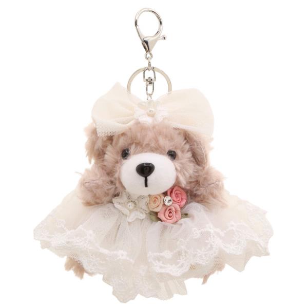 LACE TULLE DRESS PUPPY KEYCHAIN