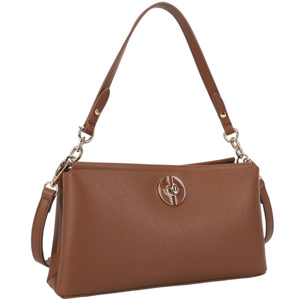 TEXTURE FASHION DESIGN HANDLE CROSSBODY BAG