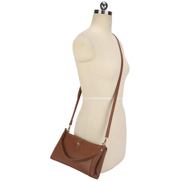 TEXTURE FASHION DESIGN HANDLE CROSSBODY BAG