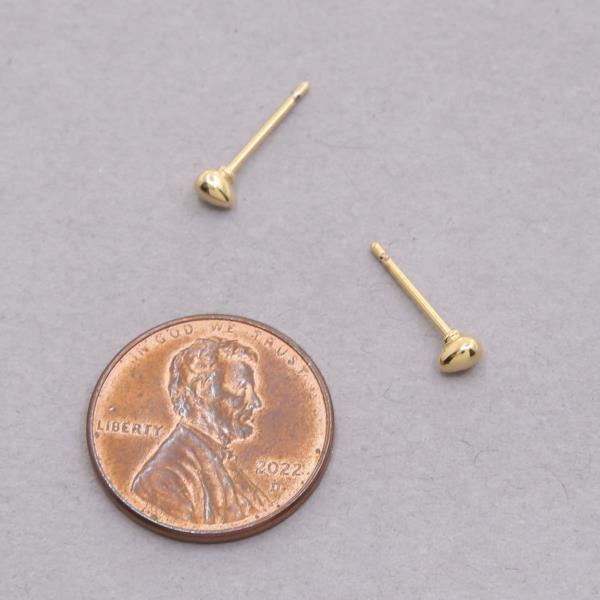 14K GOLD DIPPED DAINTY TEARDROP EARRING