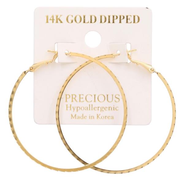 14K GOLD DIPPED HOOP EARRING