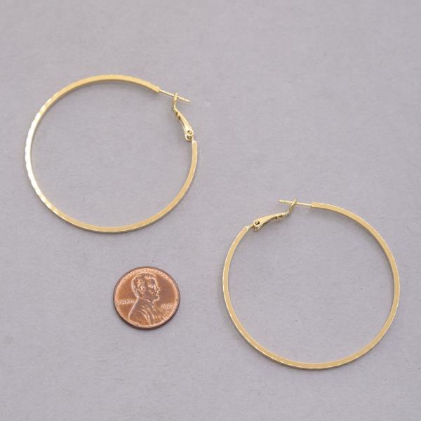 14K GOLD DIPPED HOOP EARRING