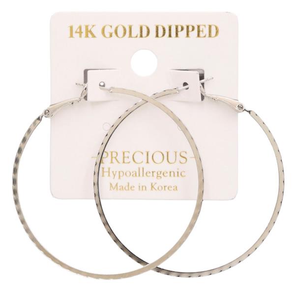 14K GOLD DIPPED HOOP EARRING