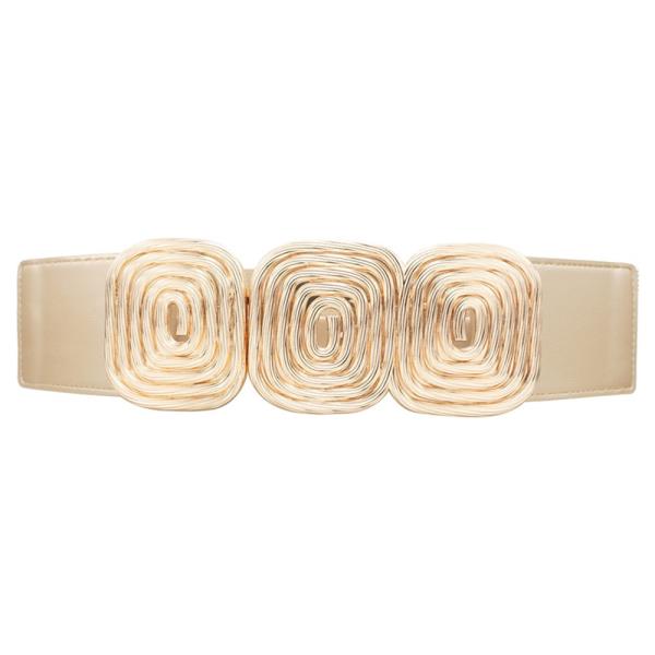 PLUS SWIRLED RECTANGLE OPEN FRONT ELASTIC BELT