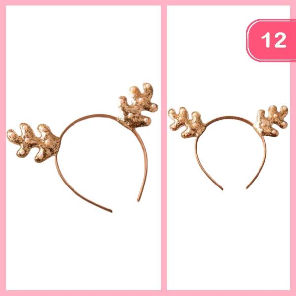 SEQUIN REINDEER ANTLER HEADBAND (12 UNITS)