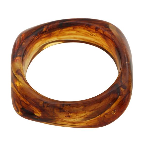 ACETATE SQUARE SHAPE BANGLE BRACELET
