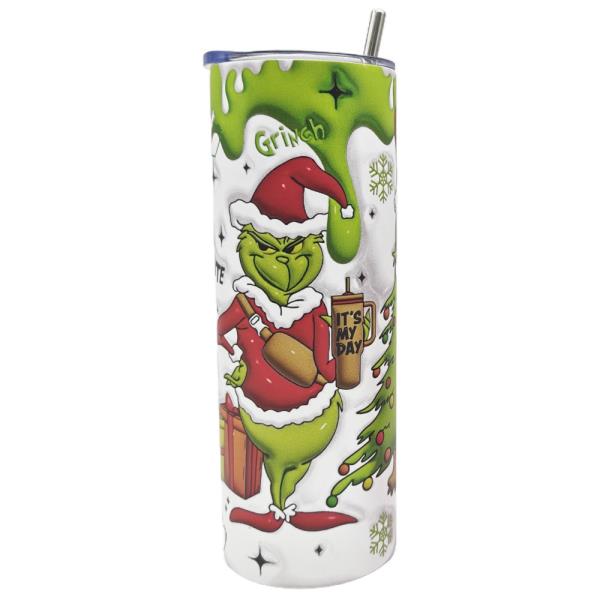 GRINCH TUMBLER WITH STRAW