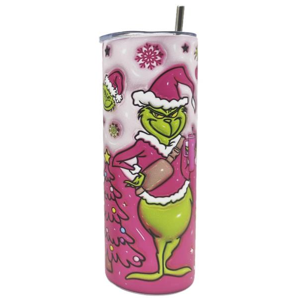 GRINCH TUMBLER WITH STRAW