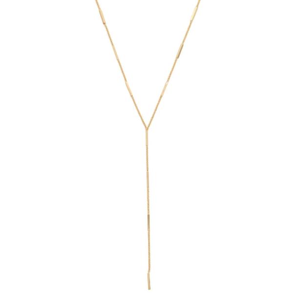 SODAJO DAINTY Y SHAPE LINK GOLD DIPPED NECKLACE