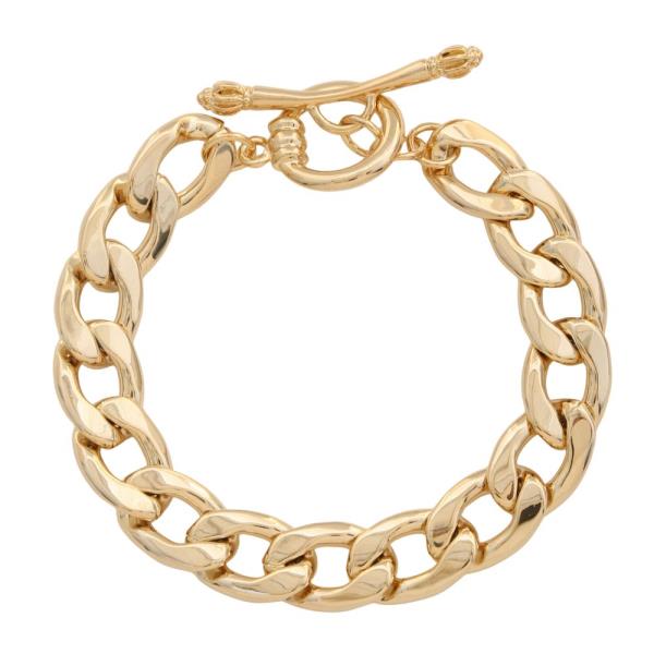 SODAJO CURB LINK METAL GOLD DIPPED BRACELET