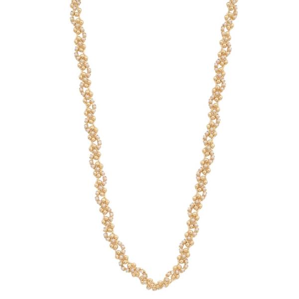 SODAJO DAINTY BALL BEAD GOLD DIPPED NECKLACE