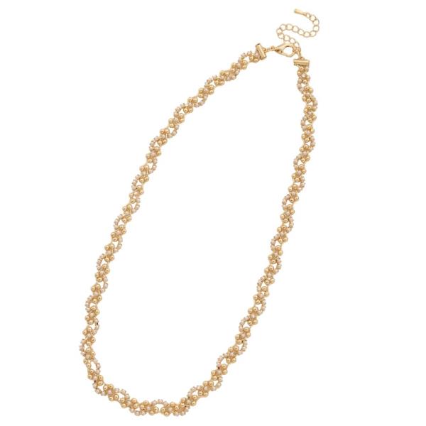SODAJO DAINTY BALL BEAD GOLD DIPPED NECKLACE