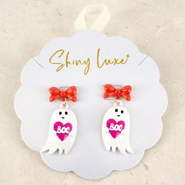 HALLOWEEN BOO RIBBON EARRING