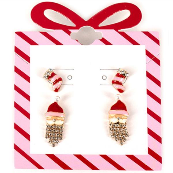 STOCKING & SANTA POST EARRING SET