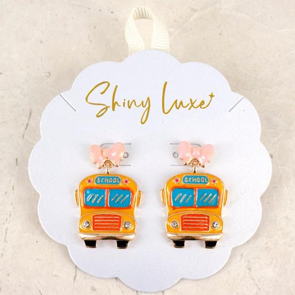 SCHOOL BUS POST EARRING