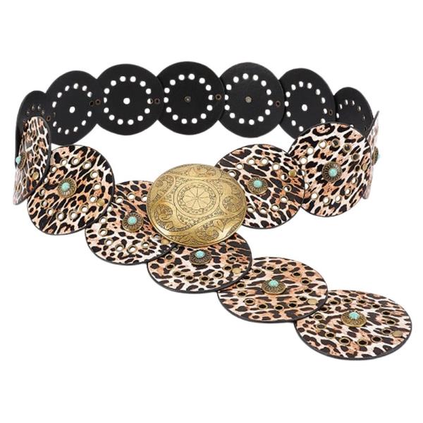 FAUX LEATHER DISC BELT