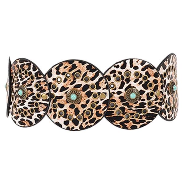 FAUX LEATHER DISC BELT