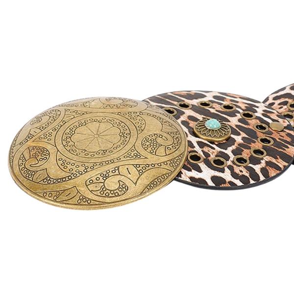 FAUX LEATHER DISC BELT