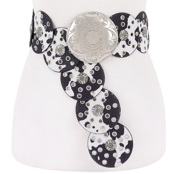 FAUX ANIMAL FUR DISC BELT