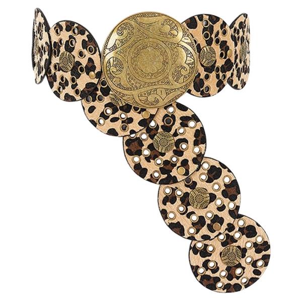 FAUX ANIMAL FUR DISC BELT