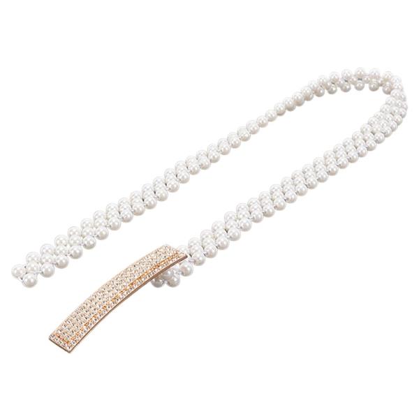 PEARL & RHINESTONE LAYERED BELT