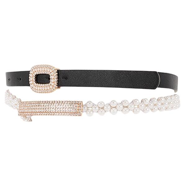 PEARL & RHINESTONE LAYERED BELT