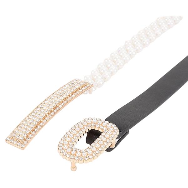 PEARL & RHINESTONE LAYERED BELT